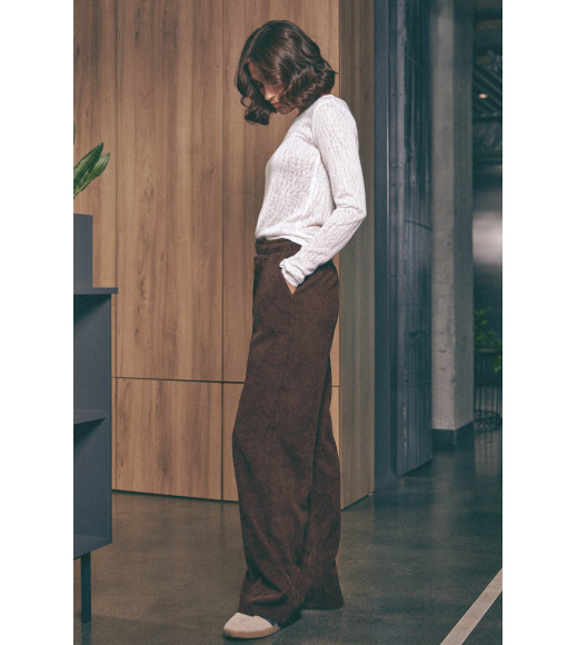 Коричневые женские брюки Seventeen 2252.6273