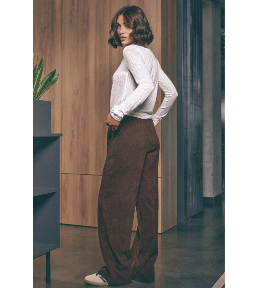 Коричневые женские брюки Seventeen 2252.6273