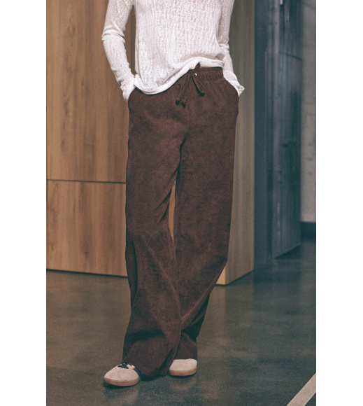 Коричневые женские брюки Seventeen 2252.6273