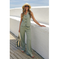 Оливковые женские брюки Seventeen 2387.6424