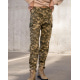 Принтованные брюки цвета хаки в стиле милитари