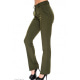 Зелені класичні брюки зі стрілками і високою талією
