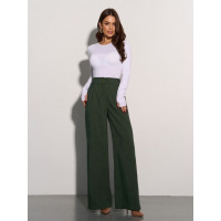 Вельветовые брюки прямого кроя в цвете хаки