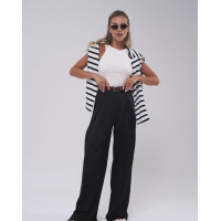 Черные свободные брюки с защипами