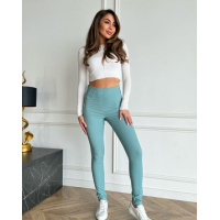 Оливковые стрейчевые брюки облегающего кроя