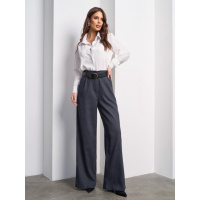 Серые вельветовые брюки прямого кроя