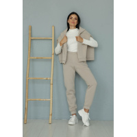 Флисовые бежевые женские спортивные штаны Seventeen 2093-2.5429