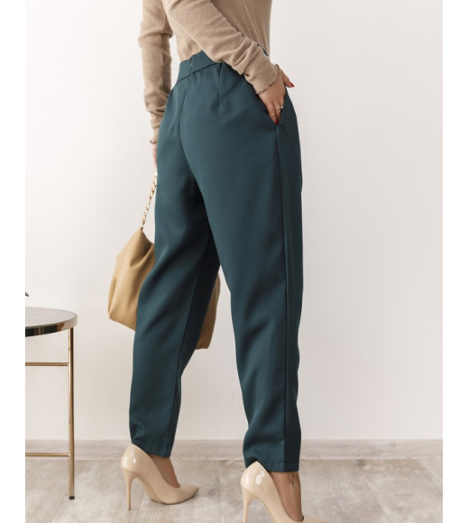 Зеленые классические брюки