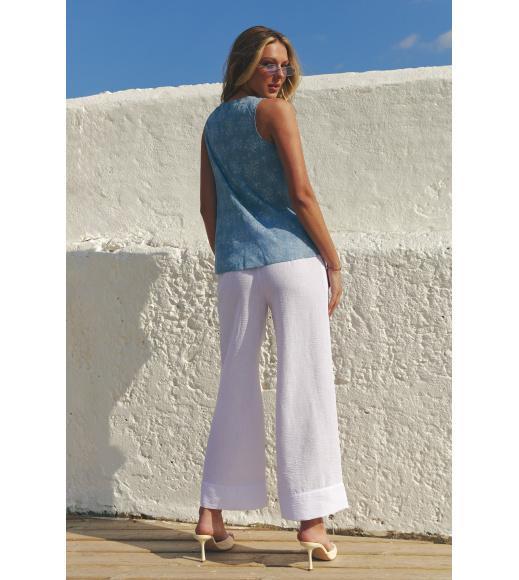 Белые женские брюки укороченные Seventeen 2301.6398