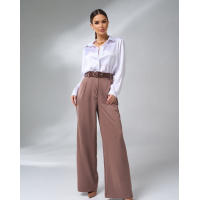 Коричневые классические брюки прямого кроя