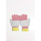 Жовто-персикові вовняні одношарові рукавички з об`ємною аплікацією