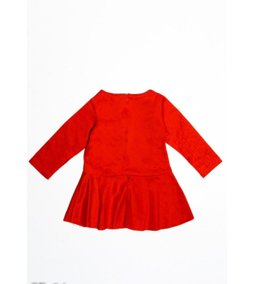 Червоне однотонне плаття з кишенею і прямою спідничкою