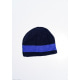 Темно-синя демісезонна шапка з синьою смужкою