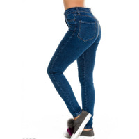 Світло-сині вузькі джинси з вертикальною блискавкою ззаду