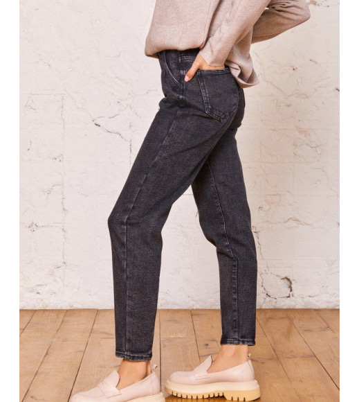 Серые винтажные джинсы Мом
