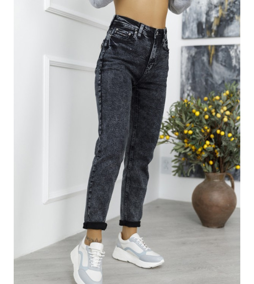 Сірі джинси моделі Слім Мом