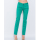 Зеленые классические стрейчевые джинсы