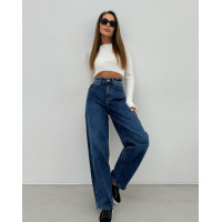 Синие джинсы багги свободного кроя