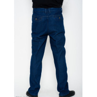 Сині прямі теплі джинси на флісі зі стрілками