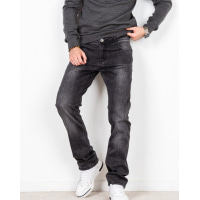 Классические потертые джинсы серого цвета