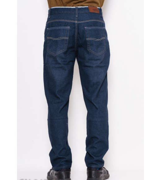 Синие прямые классические тонкие джинсы
