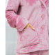 Махровая розовая пижама на пуговицах