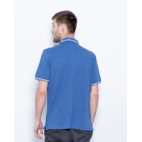 Синяя футболка-поло с потайным нагрудным карманом