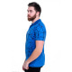 Ярко-синяя футболка-поло со стильным геометрическим принтом