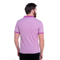 Сиреневая мужская футболка-поло с более темной отделкой