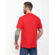 Червона однотонна футболка з трикотажу