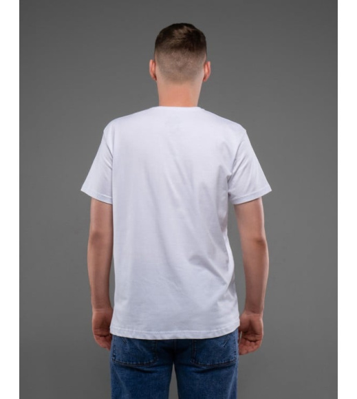 Класична футболка з білого трикотажу