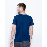 Темно-синя повсякденна тонка футболка з трикотажу