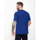 Синяя однотонная футболка из трикотажа