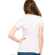 Белая футболка на лето с крупным "кольчужным" карманом