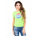 Салатовая футболка из вискозы с надписью Pepsi
