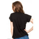 Черная летняя футболка с яркой аппликацией на груди