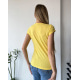 Жовта футболка з бавовни з написом