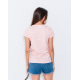 Летняя молодежная футболка из розового трикотажа