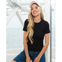 Черная базовая облегающая футболка