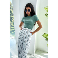 Оливковая женская футболка Seventeen 1737.4652