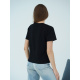 Черная хлопковая футболка с карманом