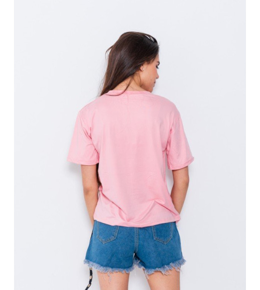 Еластична футболка рожевого кольору з єдинорогом