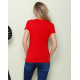 Красная футболка с романтичным принтом