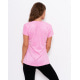 Розовая флисовая футболка с принтом