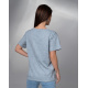 Голубая винтажная футболка с принтом