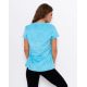 Голубая флисовая футболка с принтом