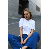 Белая женская футболка с принтом карта Украины Seventeen 2002.5199