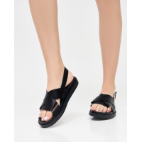 Черные сандалии из эко-кожи