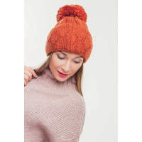 Рыжая женская шапка Seventeen 3057