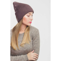 Коричневая женская шапка Seventeen 3079